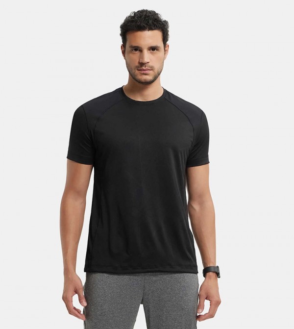 Solid Crew Neck Short Sleeves T-Shirt