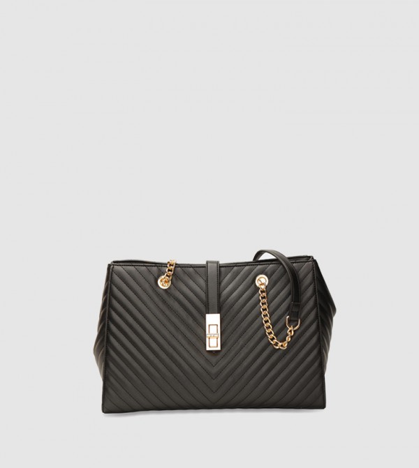 Buy Amica Quilted Tote Handbag In Black 6thStreet UAE