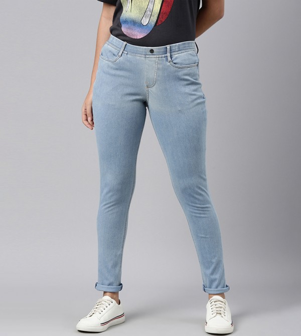 Faded Skinny Fit Stretch Jeggings