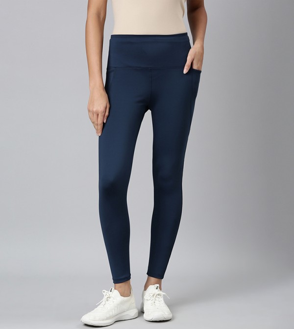 Solid High Rise Nylon Active Tights