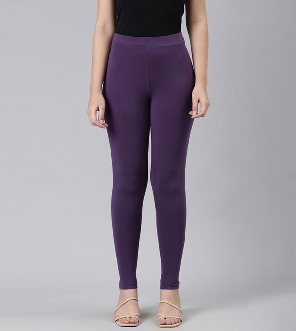 Solid Ankle Length Leggings