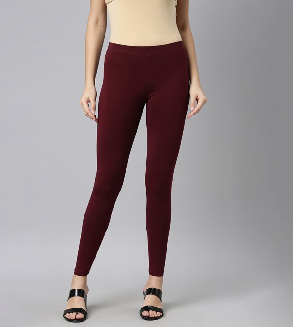 Solid Ankle Length Leggings