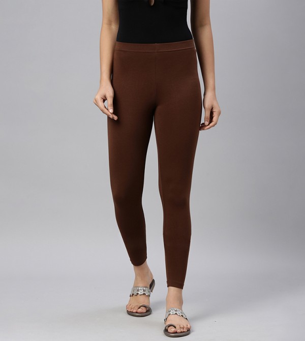 Solid Ankle Length Leggings