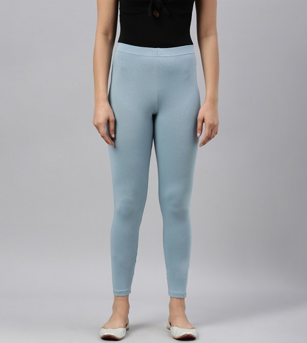 Solid Ankle Length Leggings
