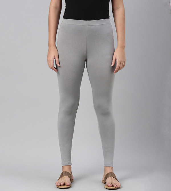 Solid Ankle Length Leggings