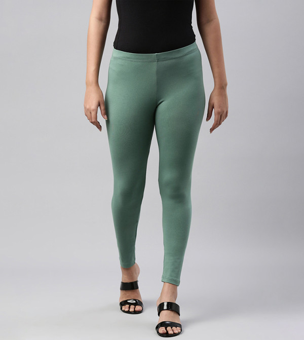 Solid Ankle Length Leggings