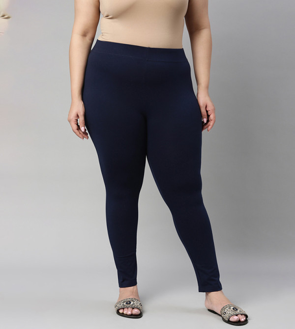 Solid Slim Fit Ankle Length Leggings - Tall