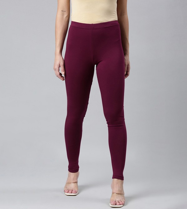 Solid Ankle Length Leggings
