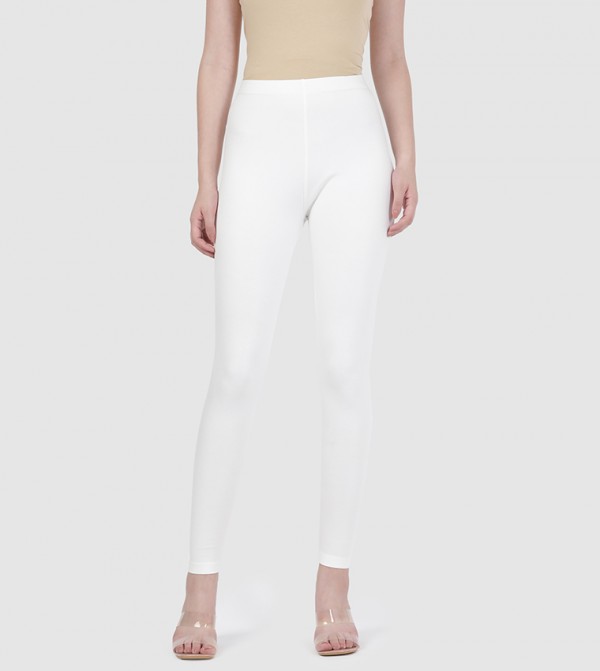 Solid Mid Rise Premium Leggings