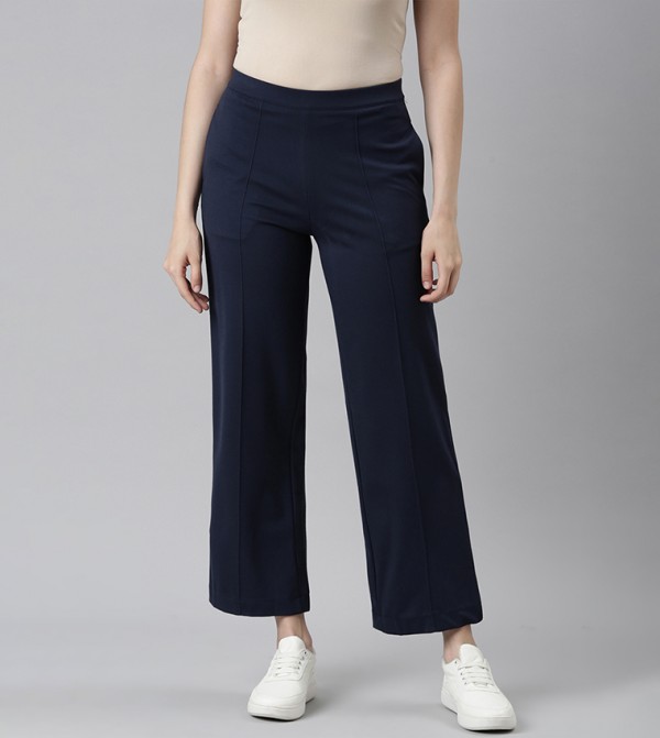 Solid Ponte Wide Leg Pants