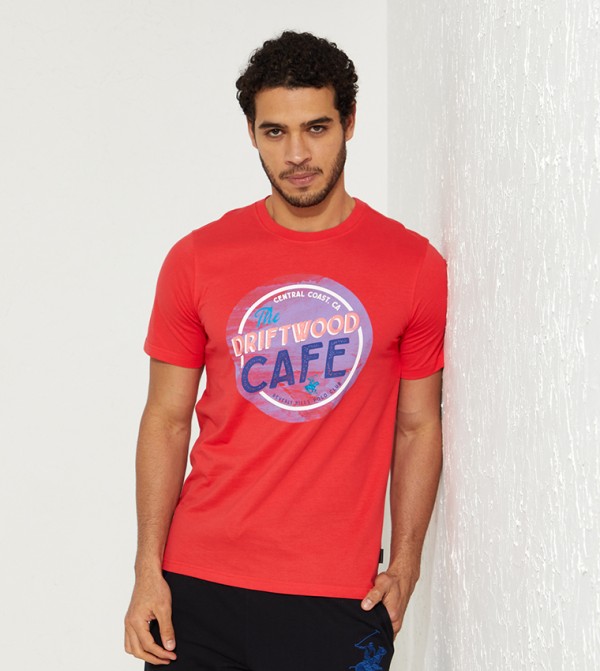 Driftwood Cafe Printed T-Shirt