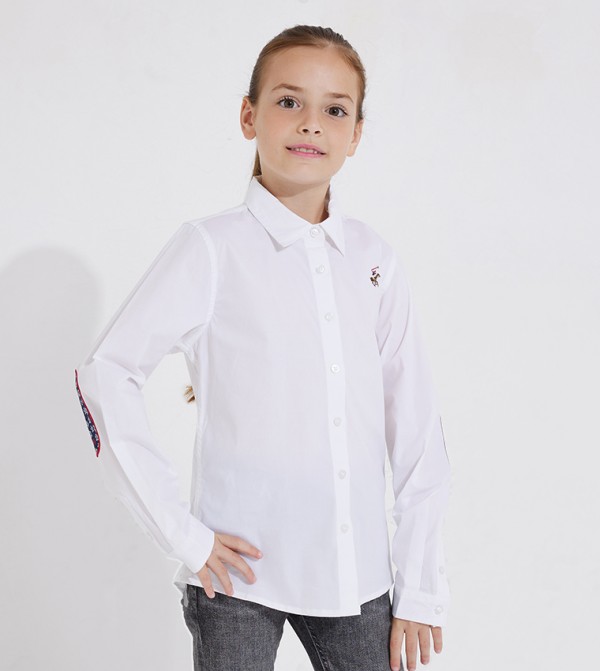 Starry Accent Solid Woven Shirt