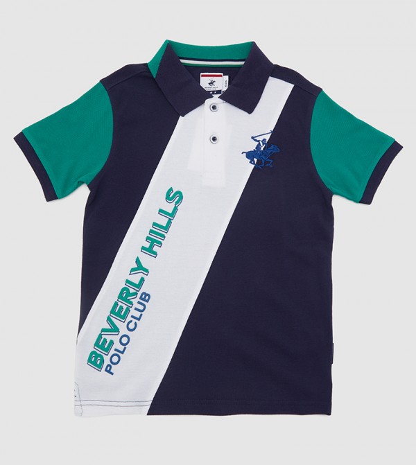 Logo Detailed Landslide Color Block Polo T-Shirt