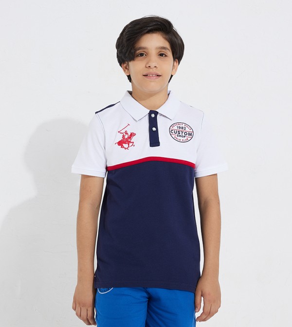 Logo Embroidered Short Sleeves Polo T-Shirt