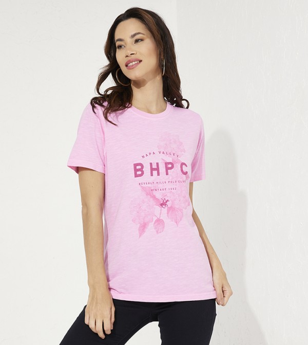 Logo Printed Crew Neck T-Shirt