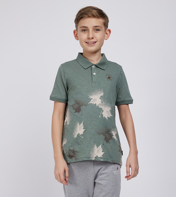 Printed Short Sleeves Polo T-Shirt