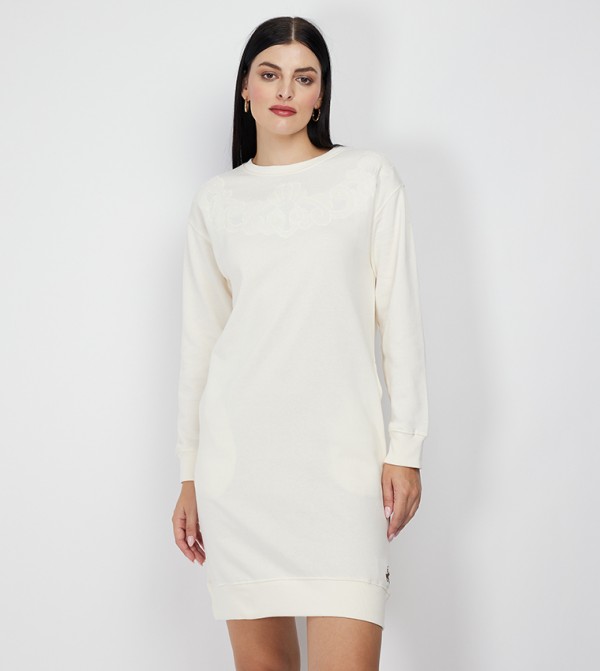 Embroidered Long Sleeves Mini Dress