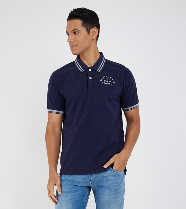 Logo Embroidered Short Sleeves Polo T-Shirt