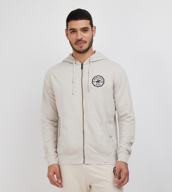 Logo Embroidered Hooded Sweatshirt
