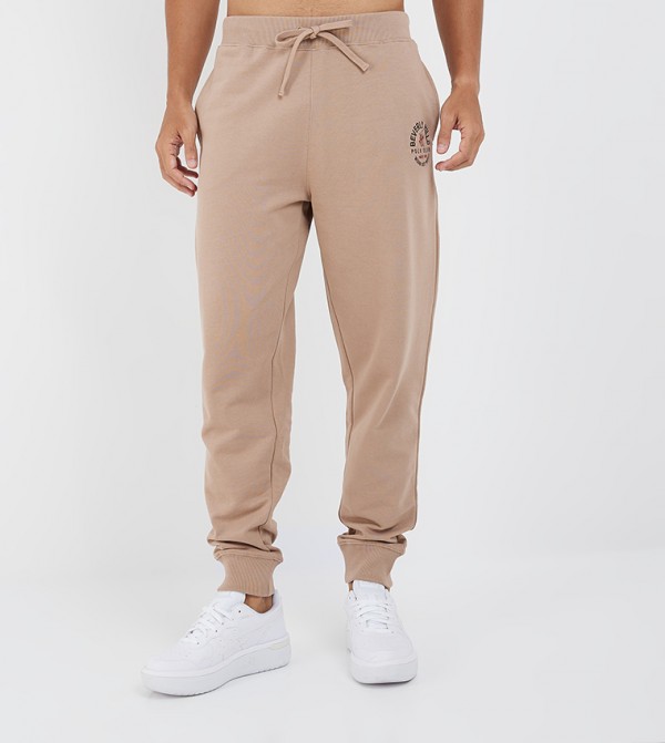 Logo Detail Drawstring Waist Joggers
