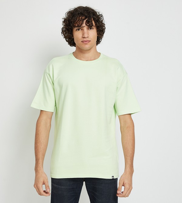 Solid Crew Neck Oversized T-Shirt