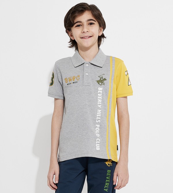 Logo Printed Short Sleeves Polo T-Shirt