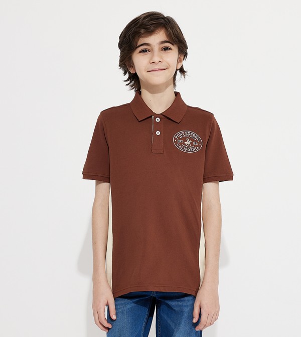 Logo Embroidered Short Sleeves Polo T-Shirt