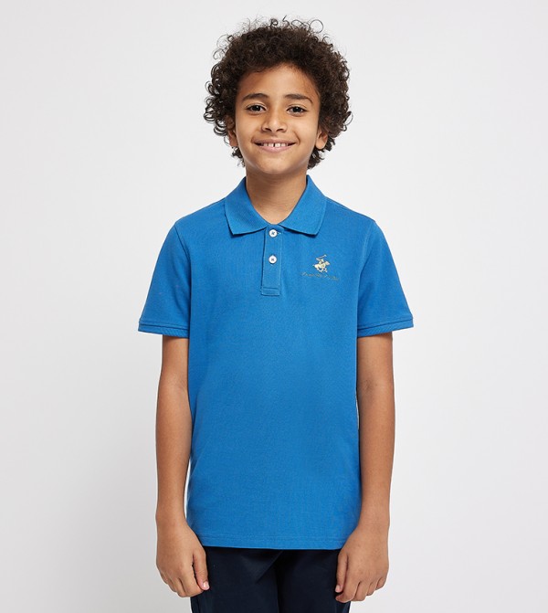 Logo Embroidered Short Sleeves Polo T-Shirt