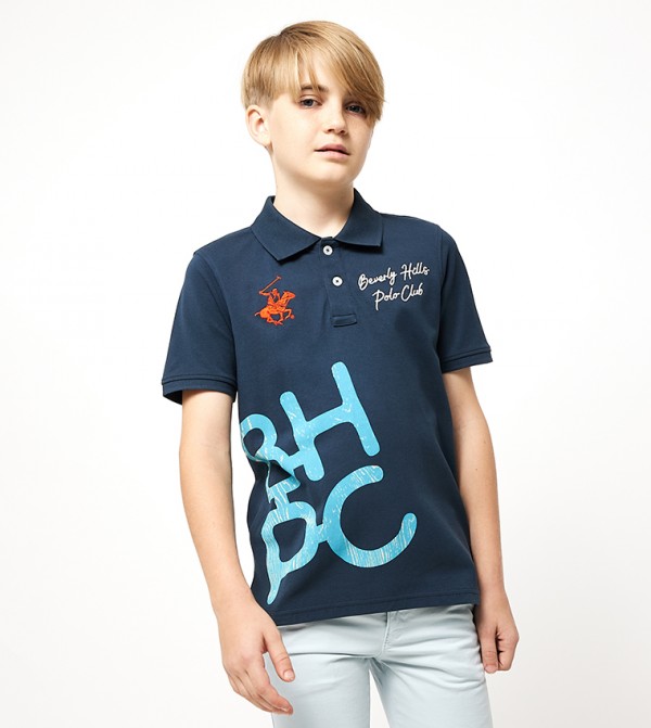 Logo Printed Short Sleeves Polo T-Shirt