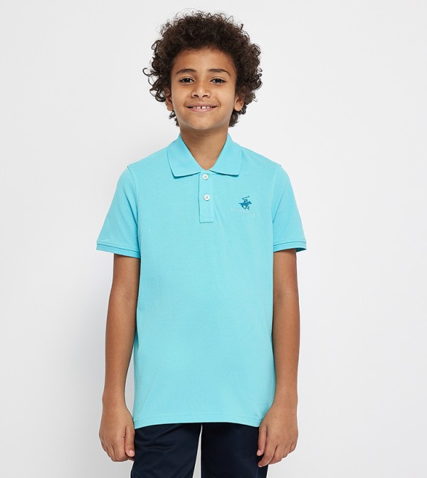 Logo Embroidered Short Sleeves Polo T-Shirt