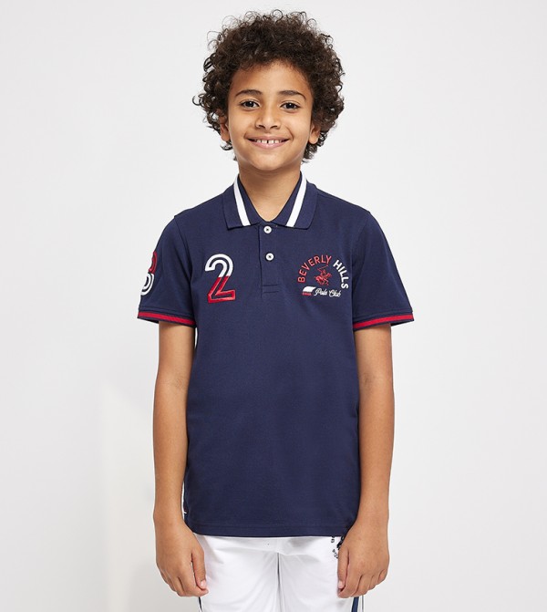 Logo Embroidered Short Sleeves Polo T-Shirt