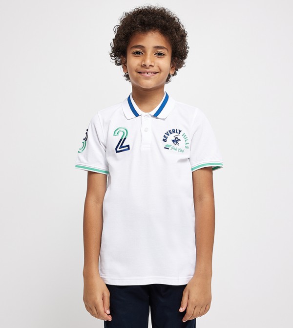 Logo Embroidered Short Sleeves Polo T-Shirt