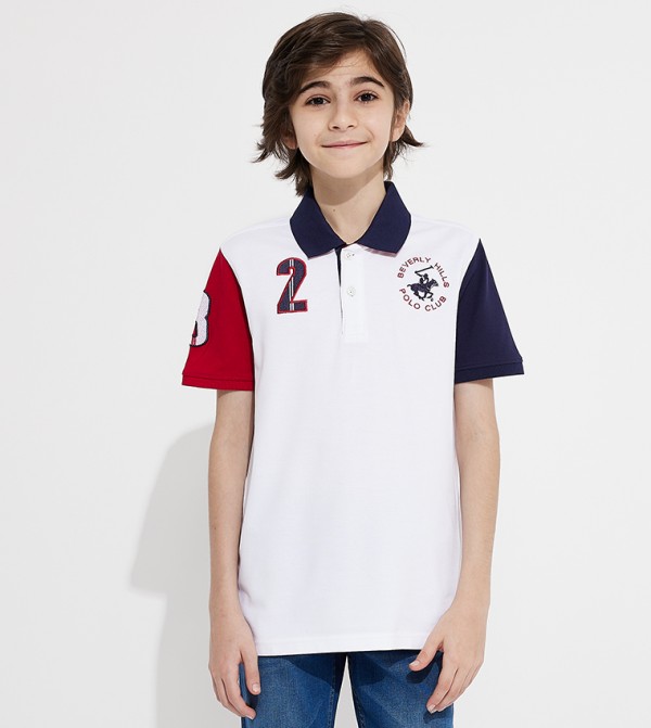Logo Embroidered Short Sleeves Polo T-Shirt