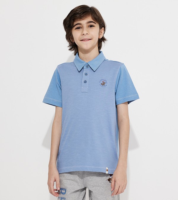 Logo Embroidered Short Sleeves Polo T-Shirt