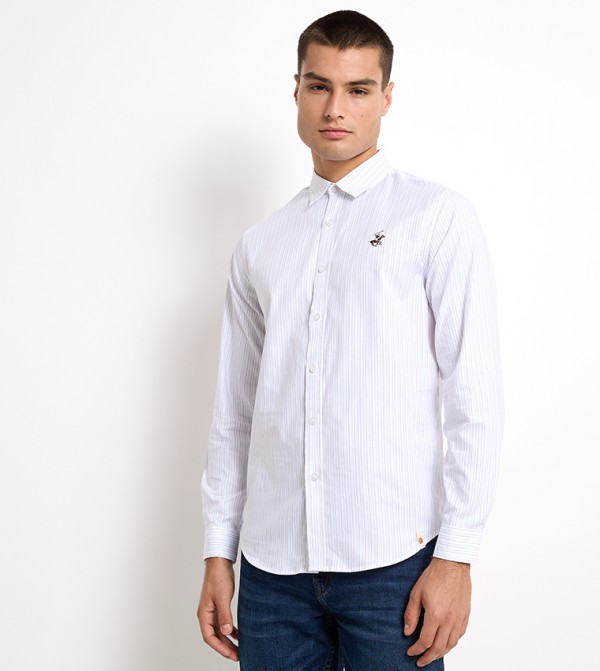 Logo Embroidered Long Sleeves Shirt
