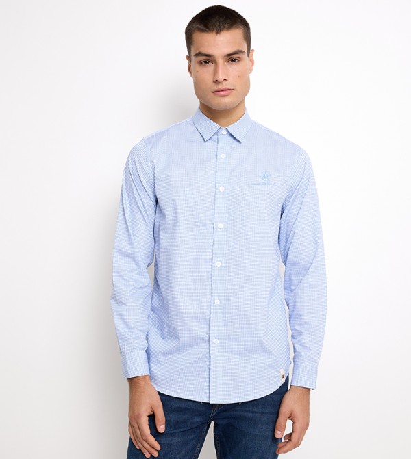 Logo Embroidered Long Sleeves Shirt