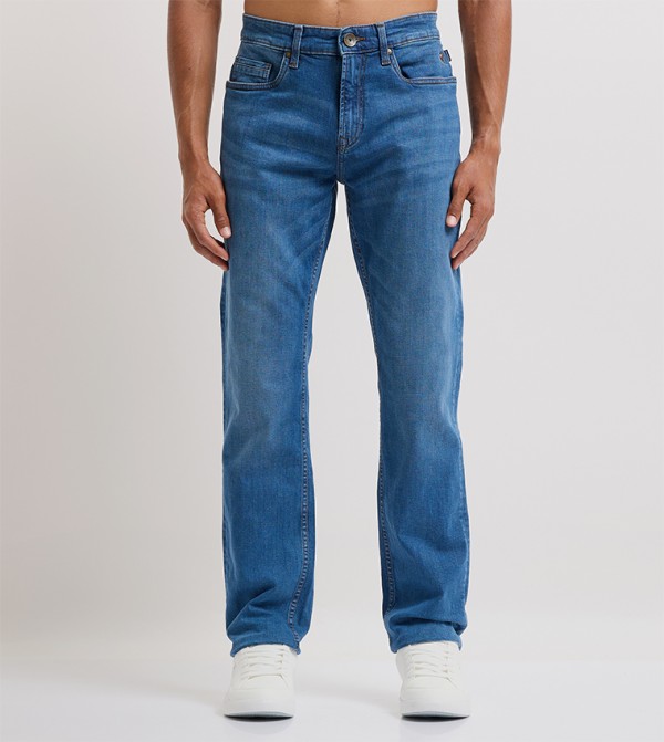 Faded Mid Rise Slim Fit Jeans
