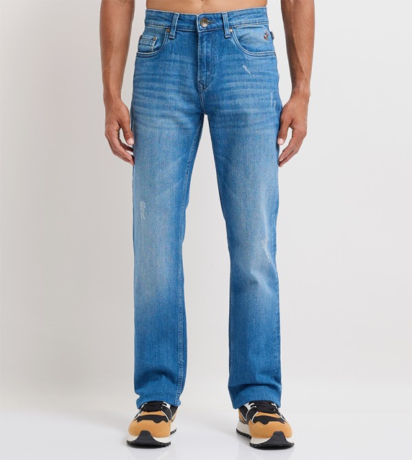 Faded Mid Rise Slim Fit Jeans
