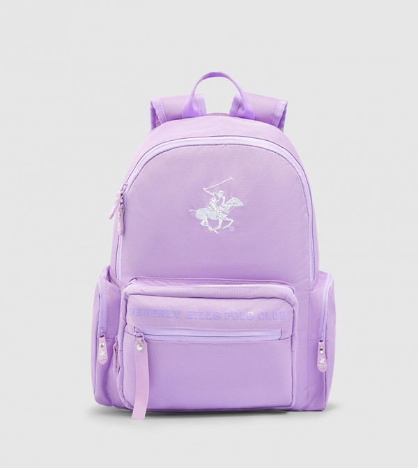 Logo Embroidered Zip Around Backpack