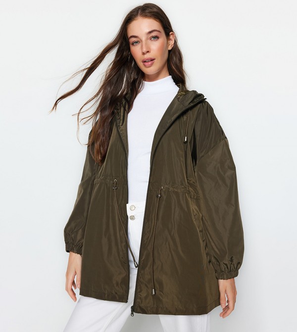 Oversized hooded raincoat sale