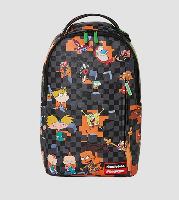 Sprayground Nicktoons Bust Through Checkers Backpack