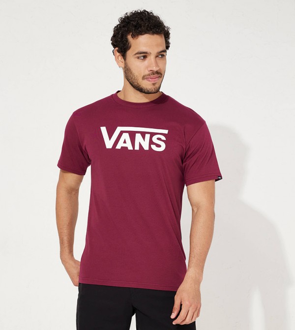 Maroon vans t clearance shirt