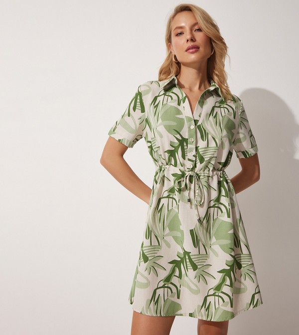 Palm leaf shirt outlet dress