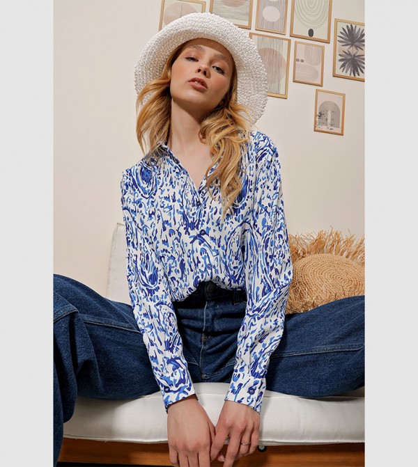 Patterned Long Sleeves Shirt