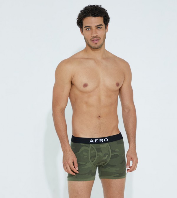 Buy Aeropostale Casual Relaxed Fit Boxer In Blue