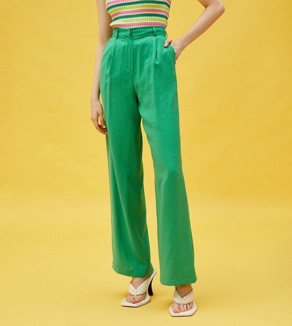 High Rise Straight Fit Trousers