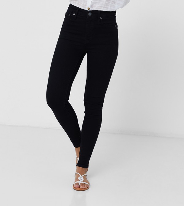 Seriously Stretchy Super High-Rise Black Ankle Jegging