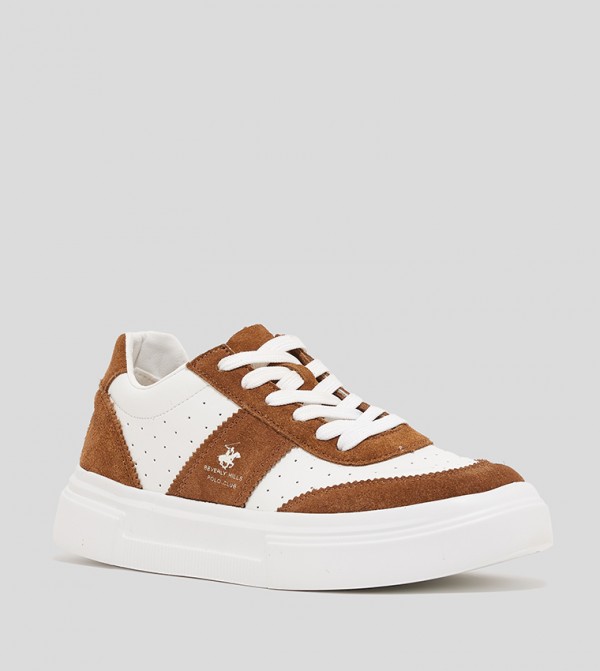 Color Block Lace-Up Sneakers