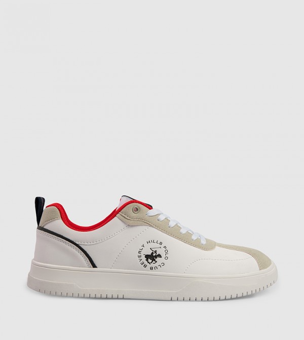 Logo Embroidered Lace-Up Sneakers