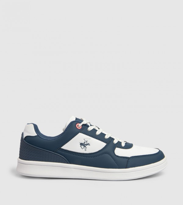 Color Block Lace-Up Sneakers